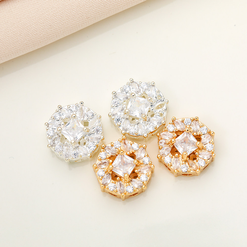 14K包金保色镶嵌方形锆石通孔圆隔珠手链项链配饰diy串珠配件,饰品/流行首饰/时尚饰品新,其他DIY饰品配件,淘宝优惠券,粉丝福利购,淘宝优惠卷