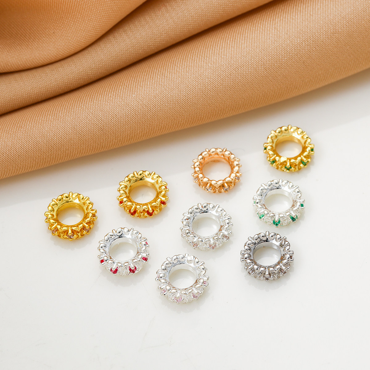 14K包金保色镶嵌锆石圆圈隔珠闭口圈diy手链项链饰品配件材料,饰品/流行首饰/时尚饰品新,其他DIY饰品配件,淘宝优惠券,粉丝福利购,淘宝优惠卷