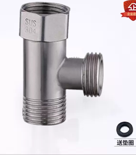 4分sus304不锈钢三通活接内外外水管分水接头水管管道 净水器配件