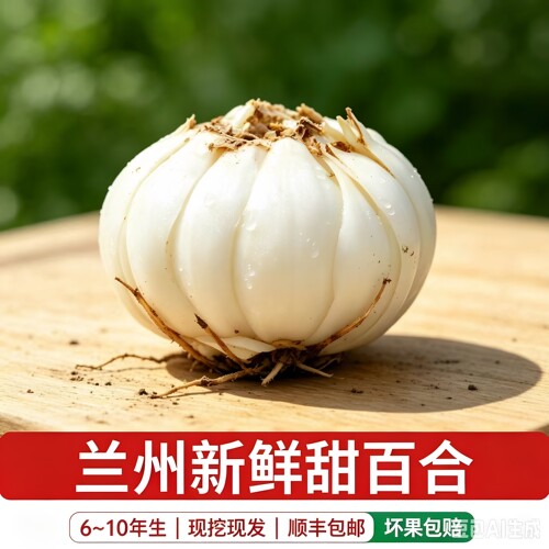 兰州新鲜甜百合特级大果现挖