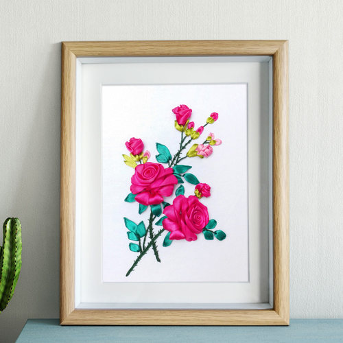 红阿姨丝带绣diy玫瑰花材料包