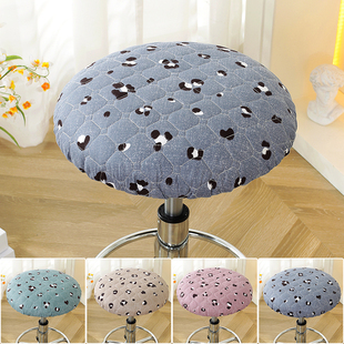 圆凳子套罩转椅椅子套垫圆形吧台美容美发凳套圆保护套夹棉加厚