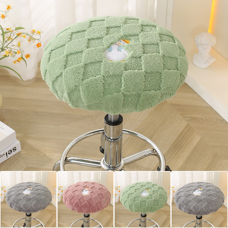 美容凳套升降圆凳子套罩转椅椅套座套椅子套垫板凳院床通用圆坐垫