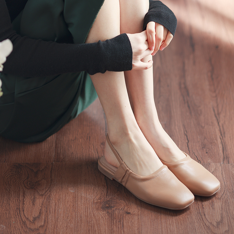 IINZI印象女鞋文艺方头平底