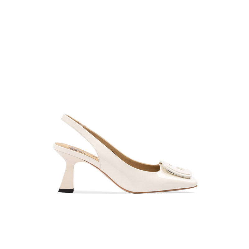 vme/舞魅尖头浅口中高粗跟单鞋外穿一脚蹬内增高包头半拖夏天女鞋