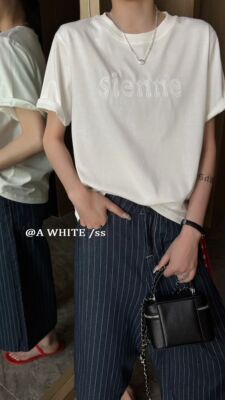 韩系少女感字母短袖上衣2026夏季新款甜美气质独特好看T恤女2629