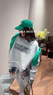 A160加厚卫衣女款秋冬2026新款爆款时尚洋气女士无帽宽松短款上衣