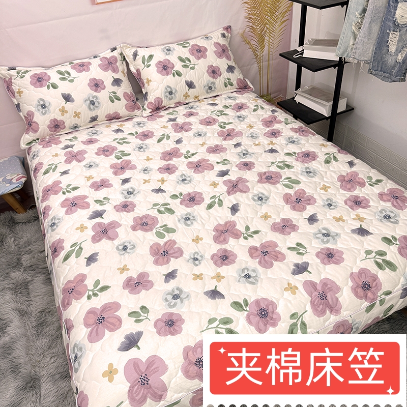 纯棉床笠加厚夹棉防滑保护套定做