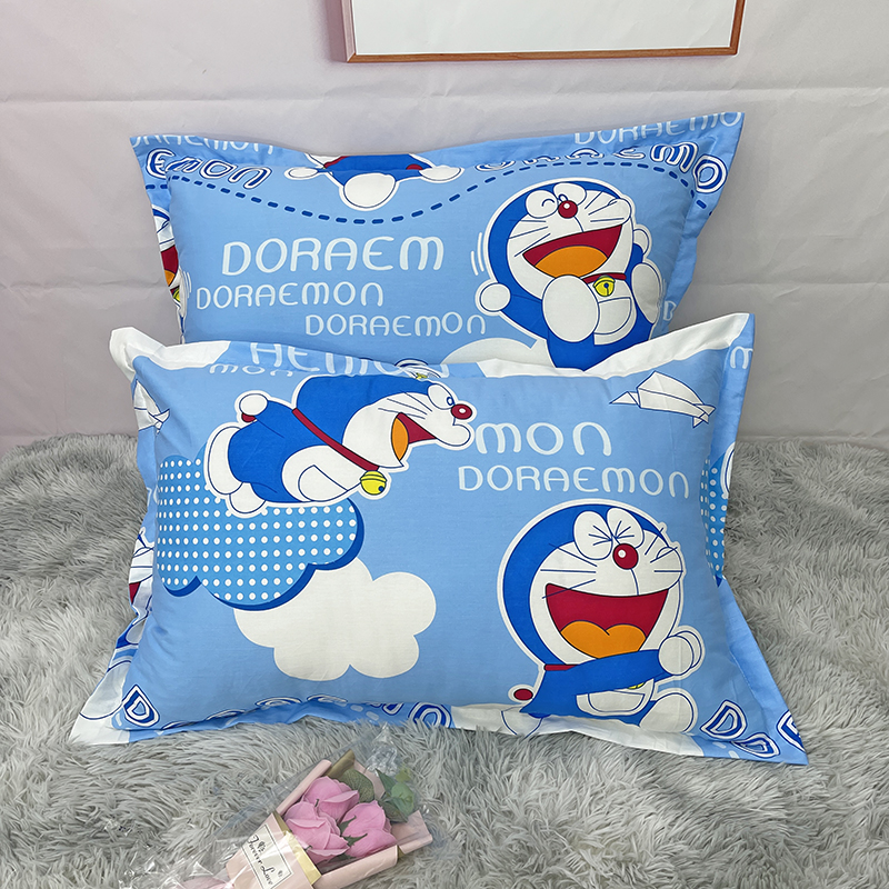 一对装单人卡通学生儿童全棉枕套