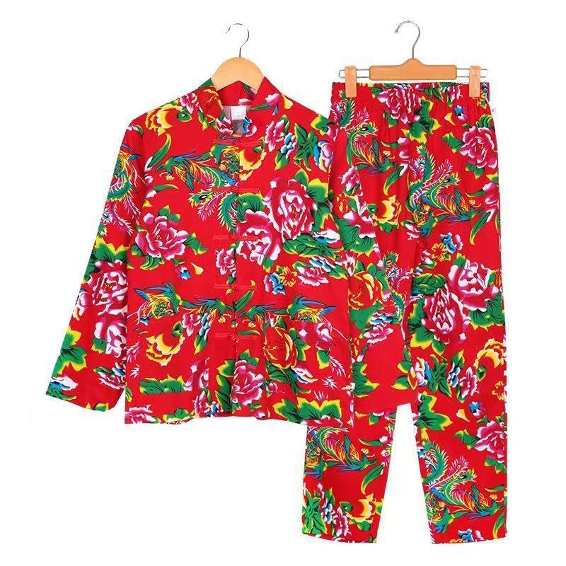 东北大花布衣服复古搞笑姐妹装广场舞蹈秧歌服伴娘网红年会演出服,女装/女士精品,民族服装/舞台装,淘宝优惠券,粉丝福利购,淘宝优惠卷