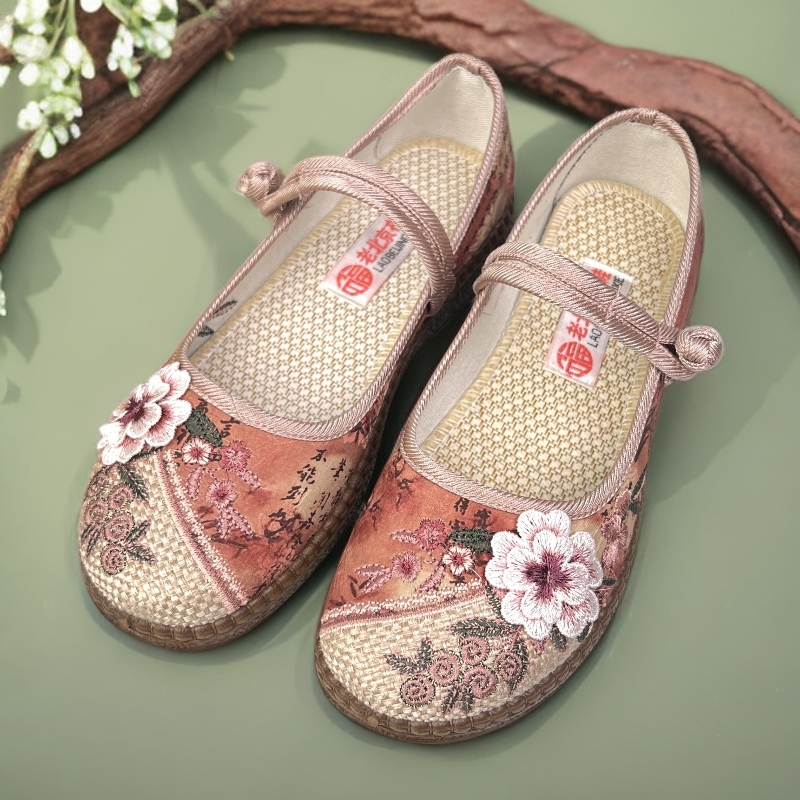 2026春秋新款古风汉服棉麻休闲中国风布鞋百搭绣花单鞋刺绣轻便,女鞋,汉服鞋,淘宝优惠券,粉丝福利购,淘宝优惠卷