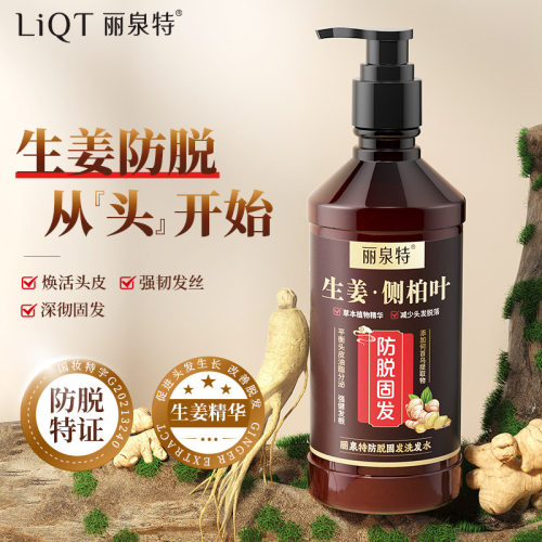 生姜王防脱固发洗发水500ml控油清洁去屑恻柏叶洗发露 正品