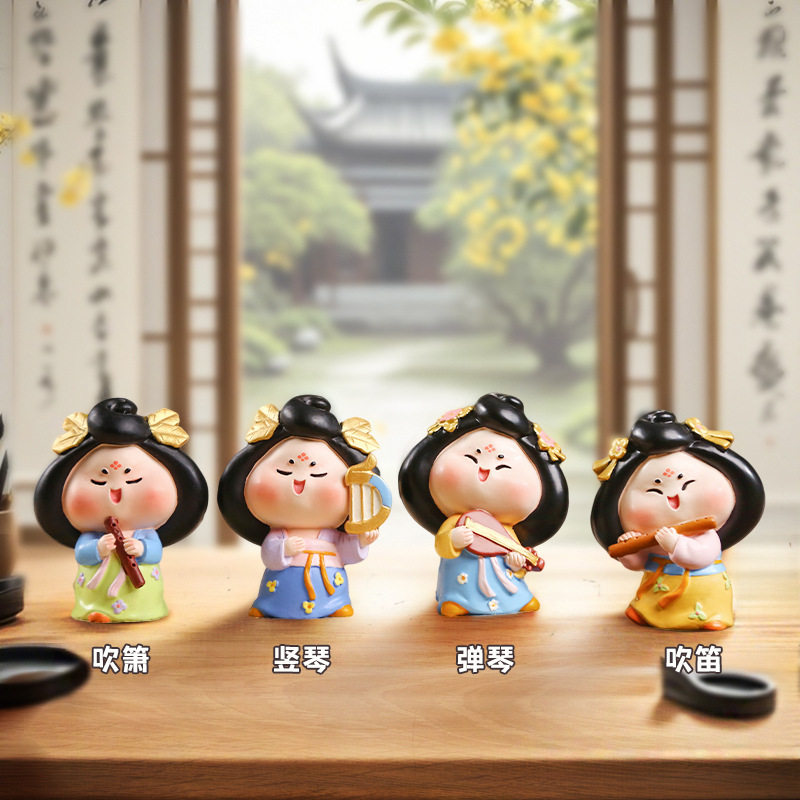 复古古风创意礼物唐妞驾到桌面摆件西安洛阳旅游纪念品市集文创