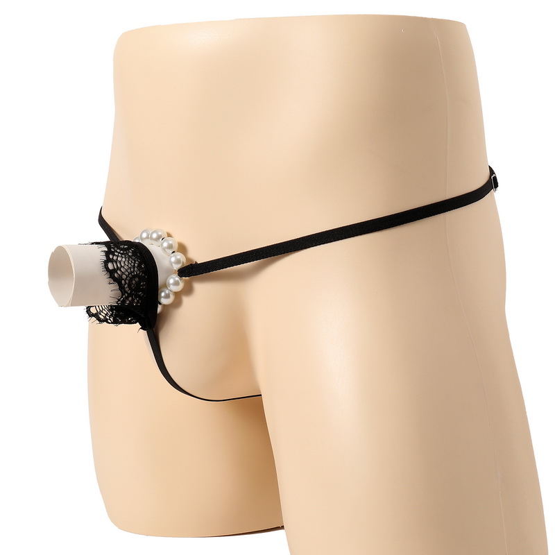男士丁字裤性感透明蕾丝圈圈套套