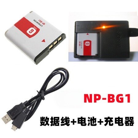 适用索尼DSC-WX10 HX9V H70 HX7C照相机NP-BG1电池+充电器+数据线