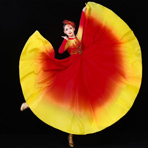 2025新款开场舞大摆裙歌伴舞台装