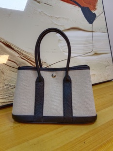 大蚁象2026新款 头层牛皮拼帆布花园包手提包单肩斜挎包