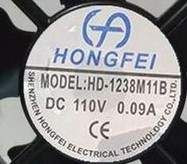 高铁火车专用风扇 HD-1238M11B 12038 DC110V 0.09A 鸿飞风扇风机