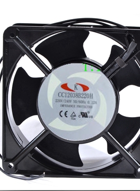 CC12038B220H 220v12038 轴流散热风扇，机柜专用，滚珠轴承，