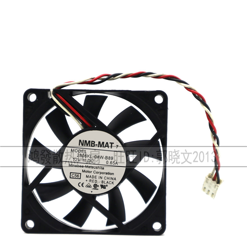 NMB 12V0.65A 7cm 7015 3线/4线PWM双滚珠CPU风扇 2806KL-04W-B89图片