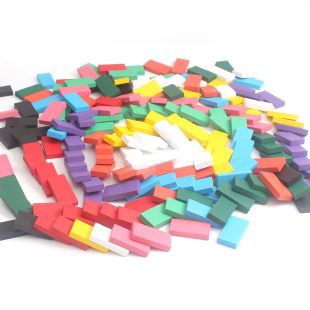 大号多米诺骨牌小学生加大号比赛木质制儿童成人积木益智玩具实木