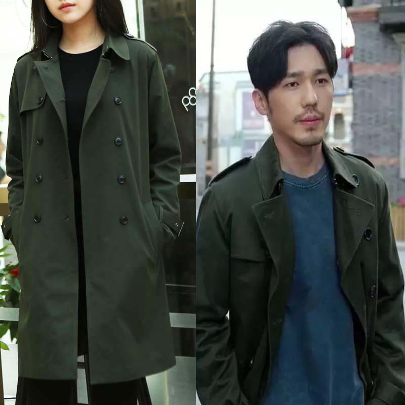 cos女孩朱一龙中款小个子风衣