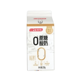 亚奥特0蔗糖酸奶230g屋顶盒低温保质15天泰安特产8种活性乳酸菌