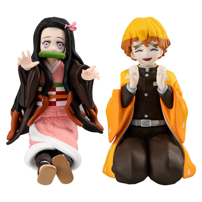 鬼灭之刃坐姿祢豆子与我妻善逸