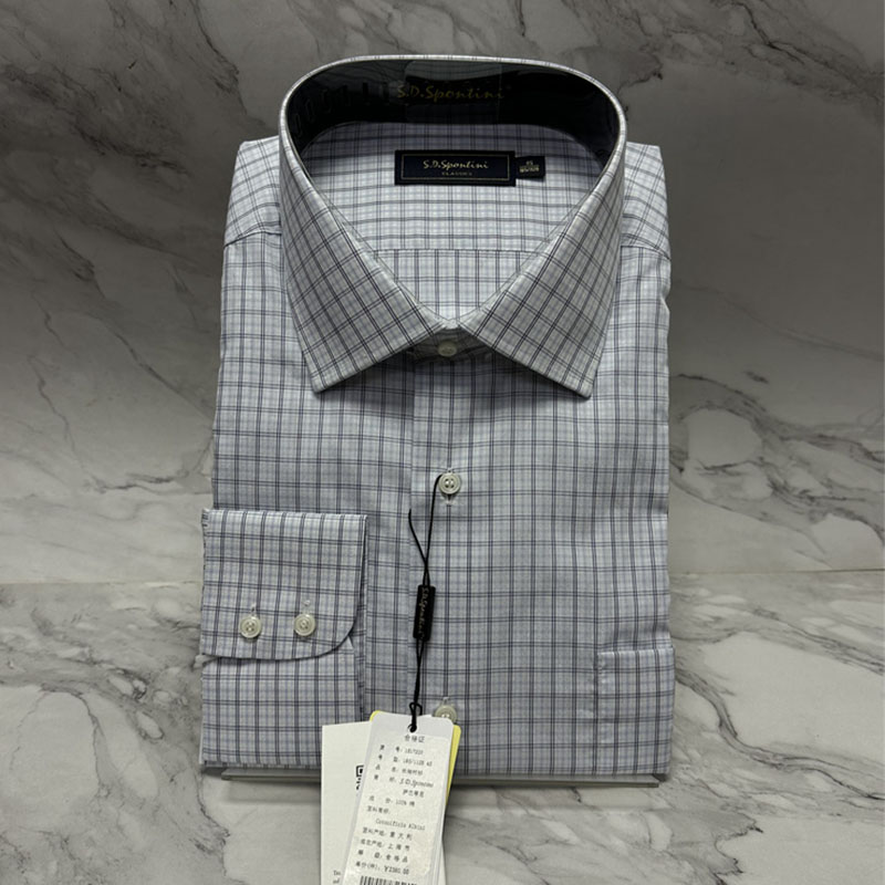 男士长袖衬衫意大利进口料100%棉