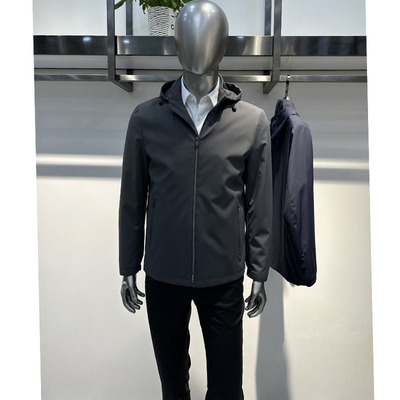 男士连帽脱卸夹克外套微弹无痕