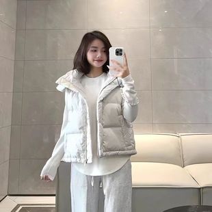 lulu fend同款Wunder Puff四格羽绒服马甲泡芙连帽短款外套女露露