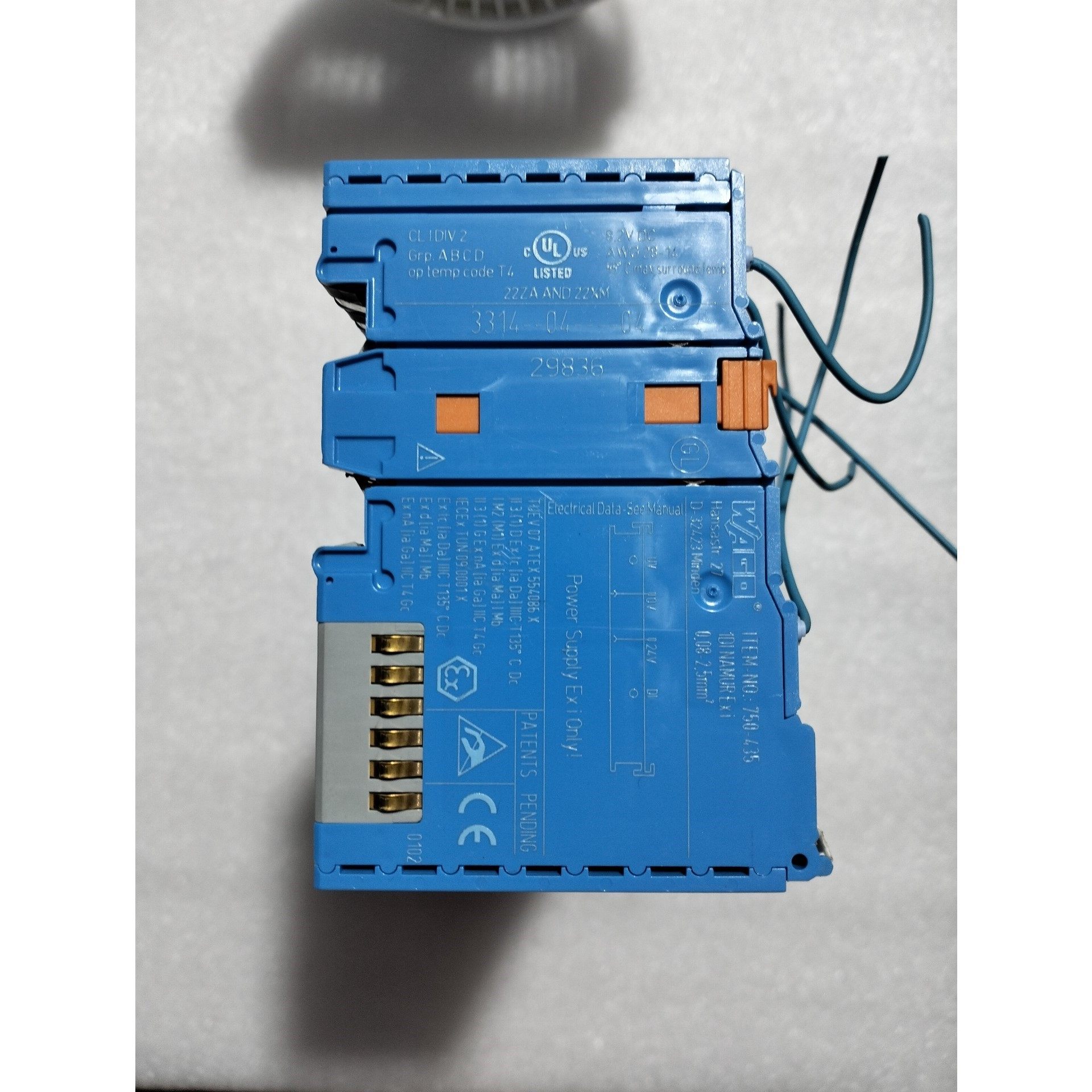 万可WAGO 750-438模块,蓝色外壳,拆机件,实物拍摄议价产品