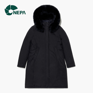 直邮NEPA耐帕女士GORETEX中长款鹅绒羽绒服装大衣韩国代购7H82056