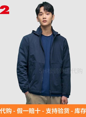 韩国折扣K2代购春秋季男装户外防风休闲连帽简约百搭夹克薄款外套