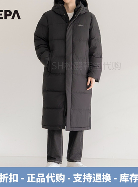 25新NEPA耐葩冬季装男女同款时尚百搭简约连帽防风保暖长款羽绒服