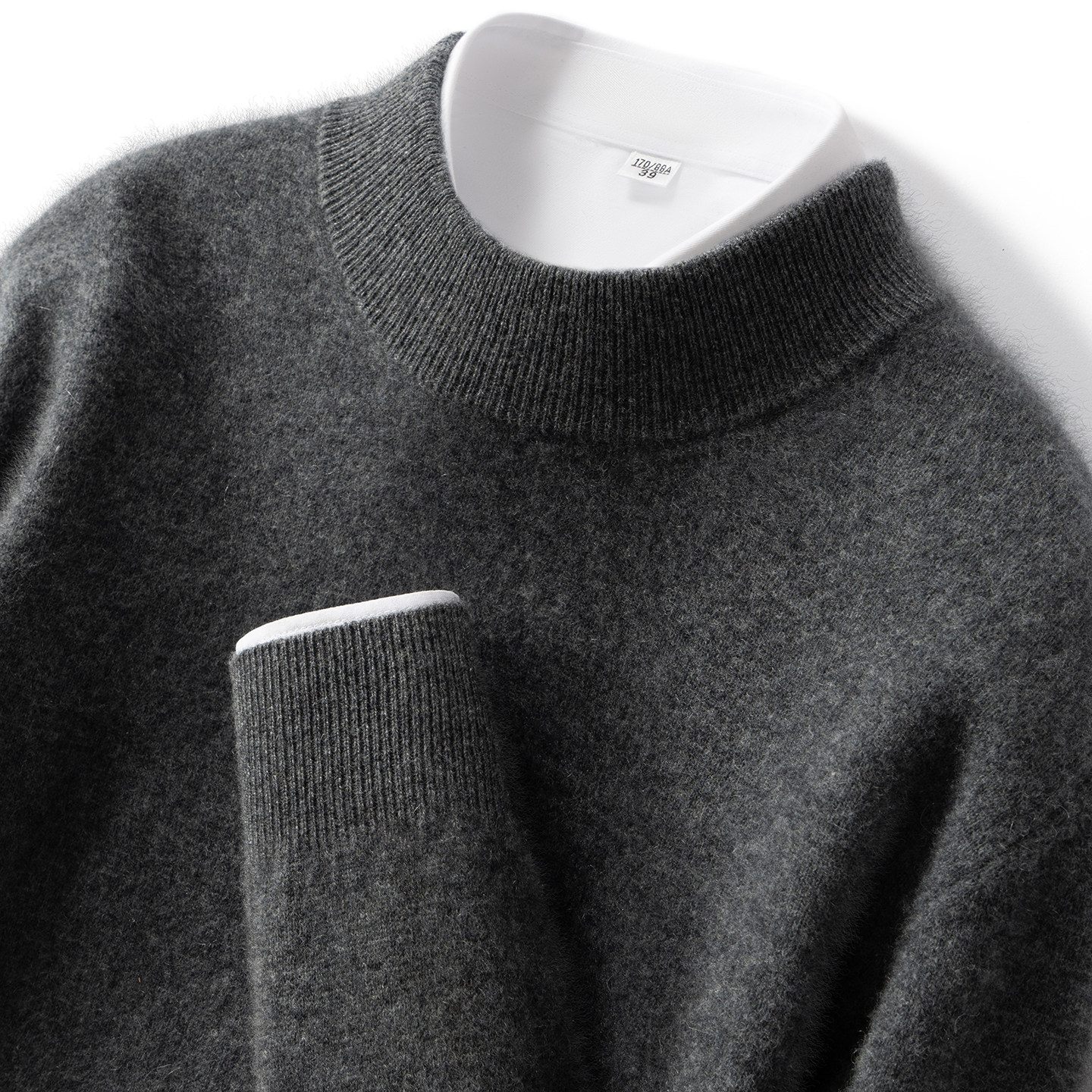 【甄选羊绒】羊绒衫男100%纯山羊绒半高领毛衣针织衫大码羊毛衫,男装,羊绒套衫,淘宝优惠券,粉丝福利购,淘宝优惠卷