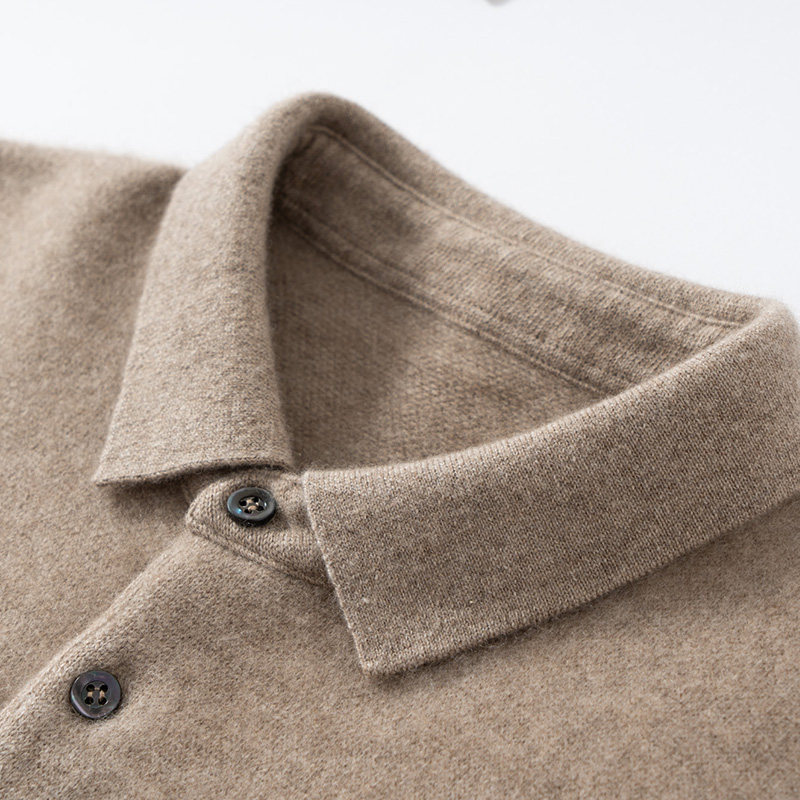 A类100%山羊绒衫男士polo领衬衣重磅加厚宽松翻领长袖羊毛t恤商务,男装,羊绒套衫,淘宝优惠券,粉丝福利购,淘宝优惠卷