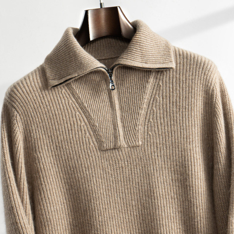 7针双股重磅加厚秋冬元宝针半拉链翻领海军领男士毛衣上衣羊绒衫,男装,羊绒套衫,淘宝优惠券,粉丝福利购,淘宝优惠卷