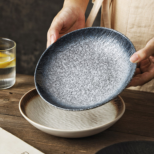 有家铭瓷深盘陶瓷盘餐厅食厅