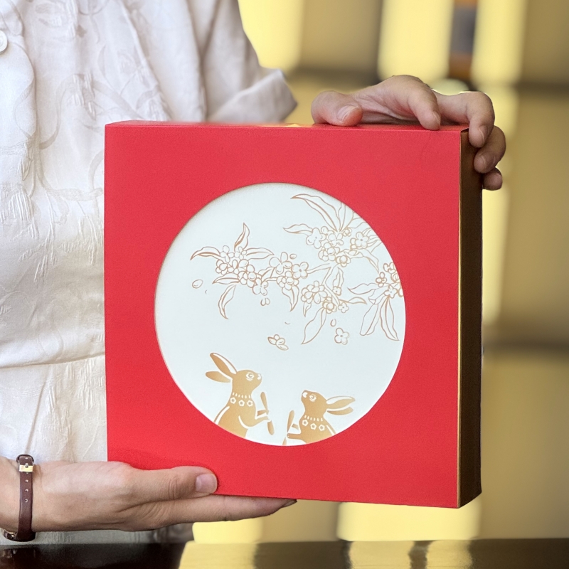 2026新款一斤装大月饼包装盒 创意4粒8粒9粒装蛋黄酥月饼礼盒定制