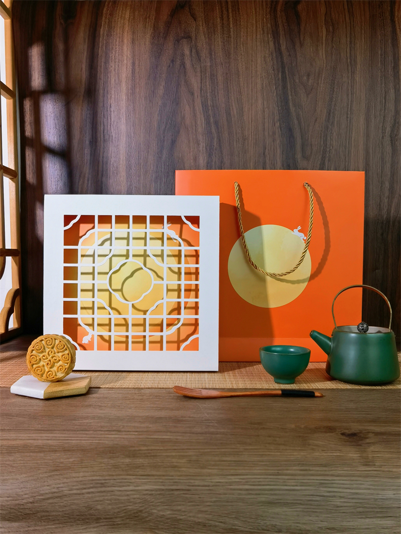 4粒8粒9宫格月饼包装礼盒蛋黄酥盒子定制小批量加印 老式大月饼盒