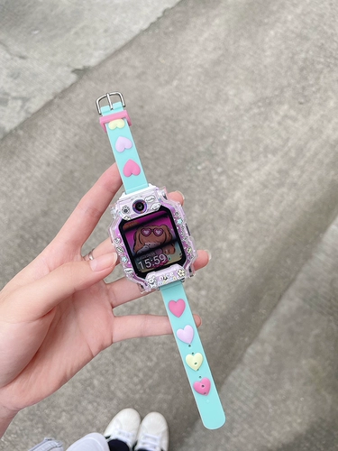 Применимо Small Genius Phone Watch с Z9 Smart Z8 Youth Version Sports Z7 Новый Z6S/Z5PRO Cartoon Silicone Peak Bieck Bristant D3/Q1A/D2/Z1S СИТИЧЕСКАЯ АНТИ -АНТИ -ПРОТИВКА