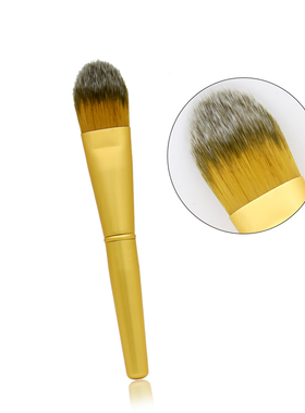 金色杆粉底刷粉底液BB霜粉底膏刷遮刷面膜刷扁头粉底刷高光暗影刷