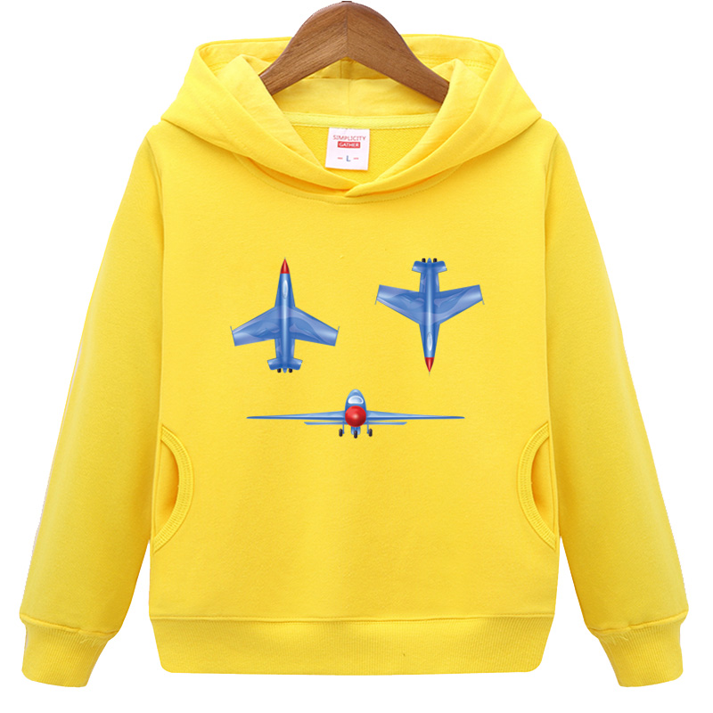 卡通飞机图儿童装战斗机卫衣男女