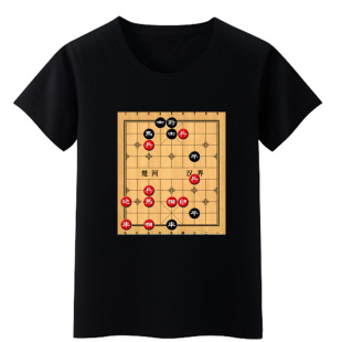 中国象棋子车马士将半截袖楚河汉界短袖T恤衫成人衣服男女儿童装