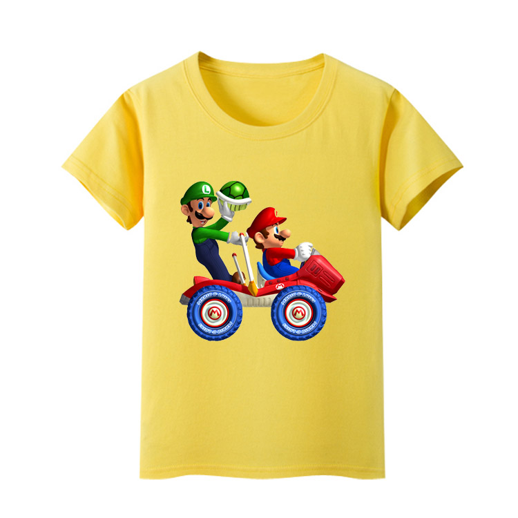 超级玛丽T恤Super Mario Bros T-shirt儿童衣服马里奥兄弟亲子装