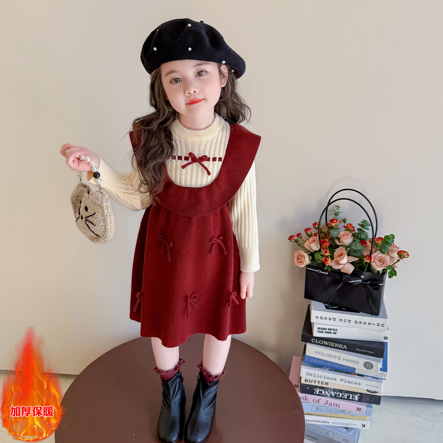 女童超好看毛衣裙秋冬季2025新款洋气儿童针织裙子女宝宝加厚冬装,童装/婴儿装/亲子装,连衣裙,淘宝优惠券,粉丝福利购,淘宝优惠卷