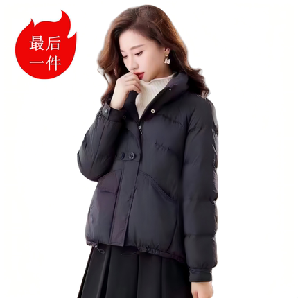 2024秋冬季短款羽绒服女款韩版立领泡芙时尚面包服小个子百搭外套