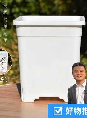 方形花盆多孔透气花卉蔬菜育苗盆耐用大口径皮实控根