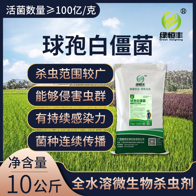 绿恒丰白僵菌叶面杀虫全水溶菌
